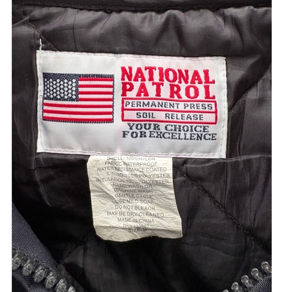National Patrol Navy Bomber Jacket, Medium, Security, Police, Guard Winter Coat - Picture 13 of 16
